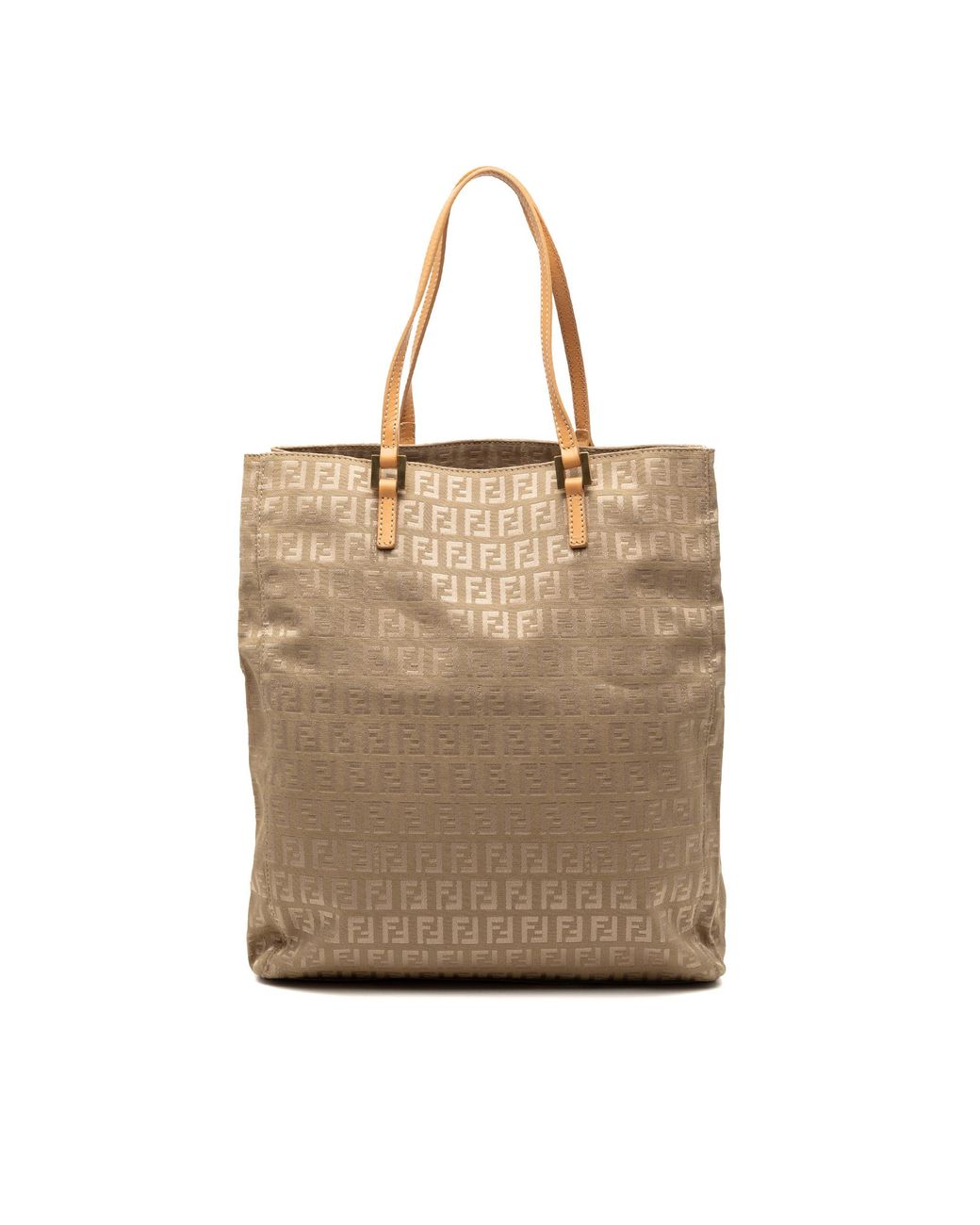 Fendi Natural Pre-Owned Zucchino Canvas Tote