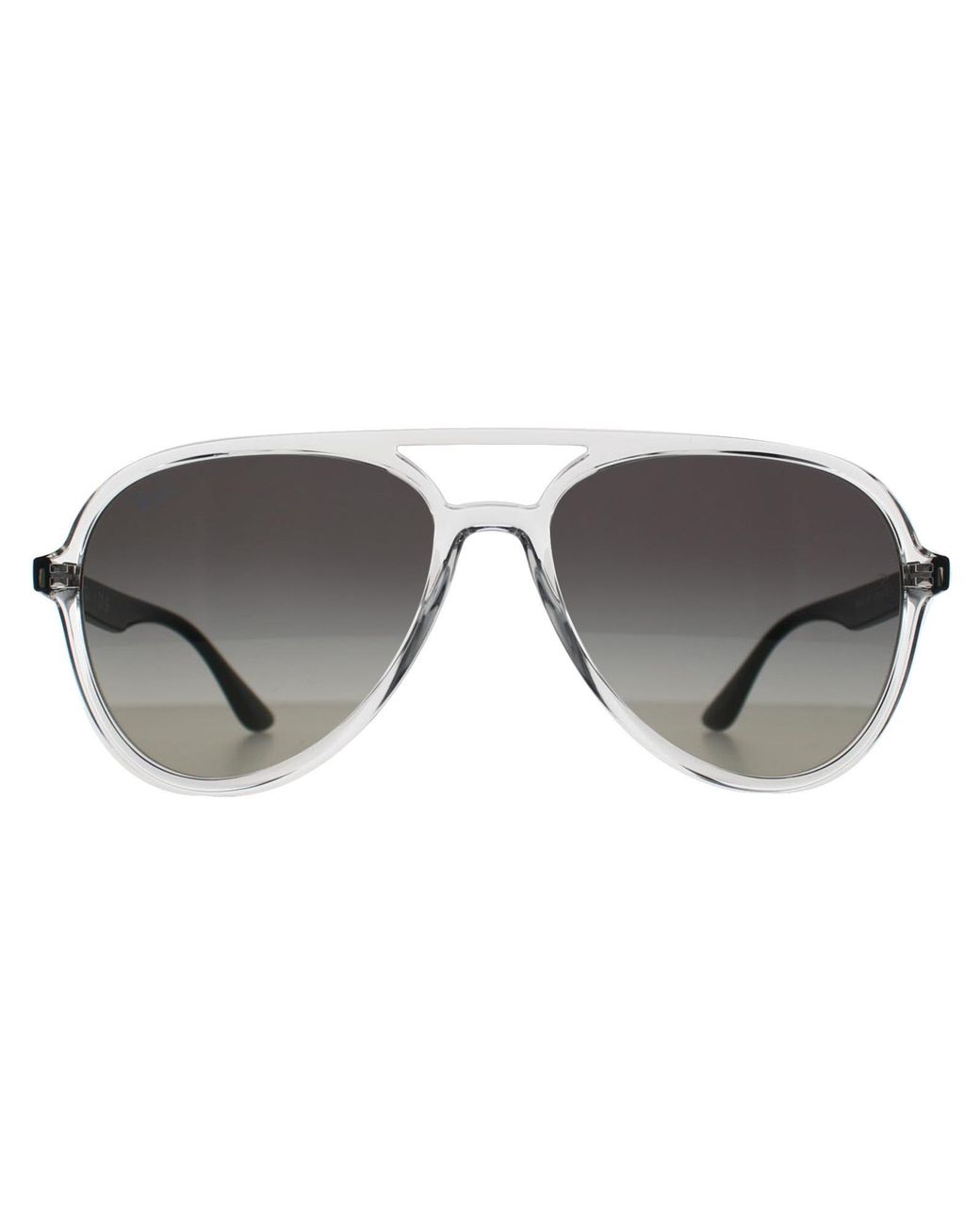 Ray-Ban Gray Aviator Polished Transparent Gradient Rb4376