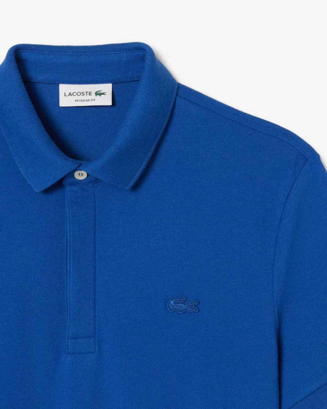 Lacoste Blue Paris Strech Pique Polo Shirt Saphire Cotton for men