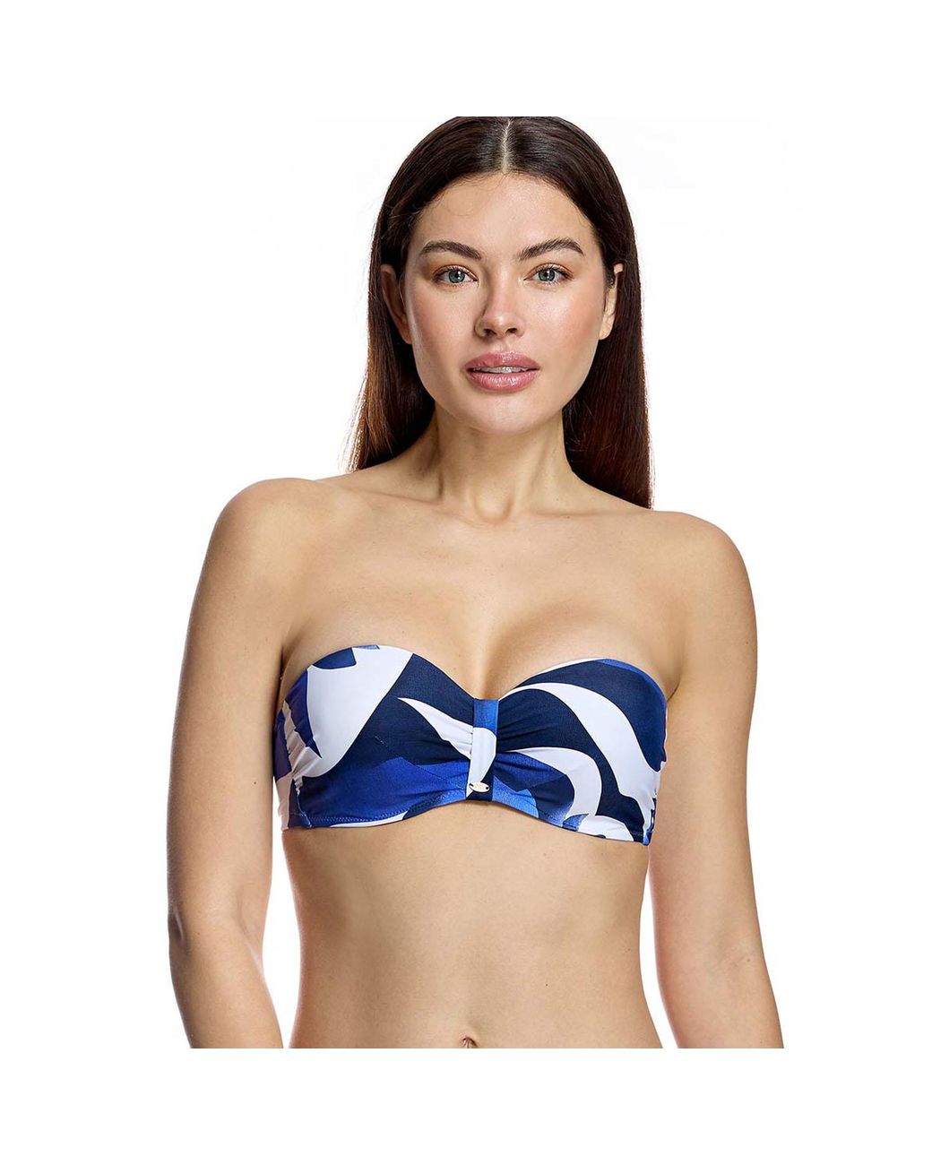 Ory Blue Bandeau Bikini Top Bra W261746