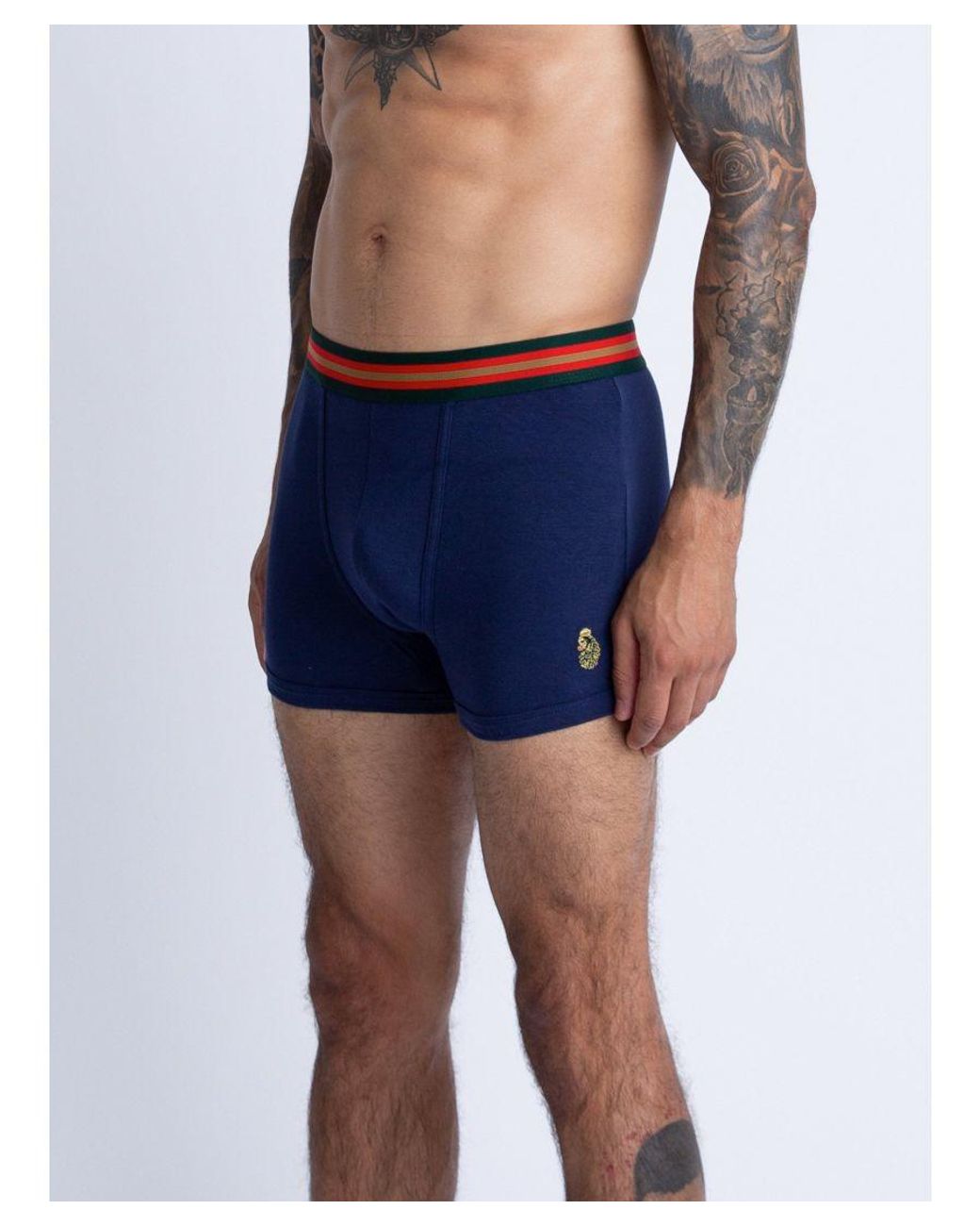 Luke 1977 Blue Rick Long Soft Cotton Trunk Boxers 3 Pack for men