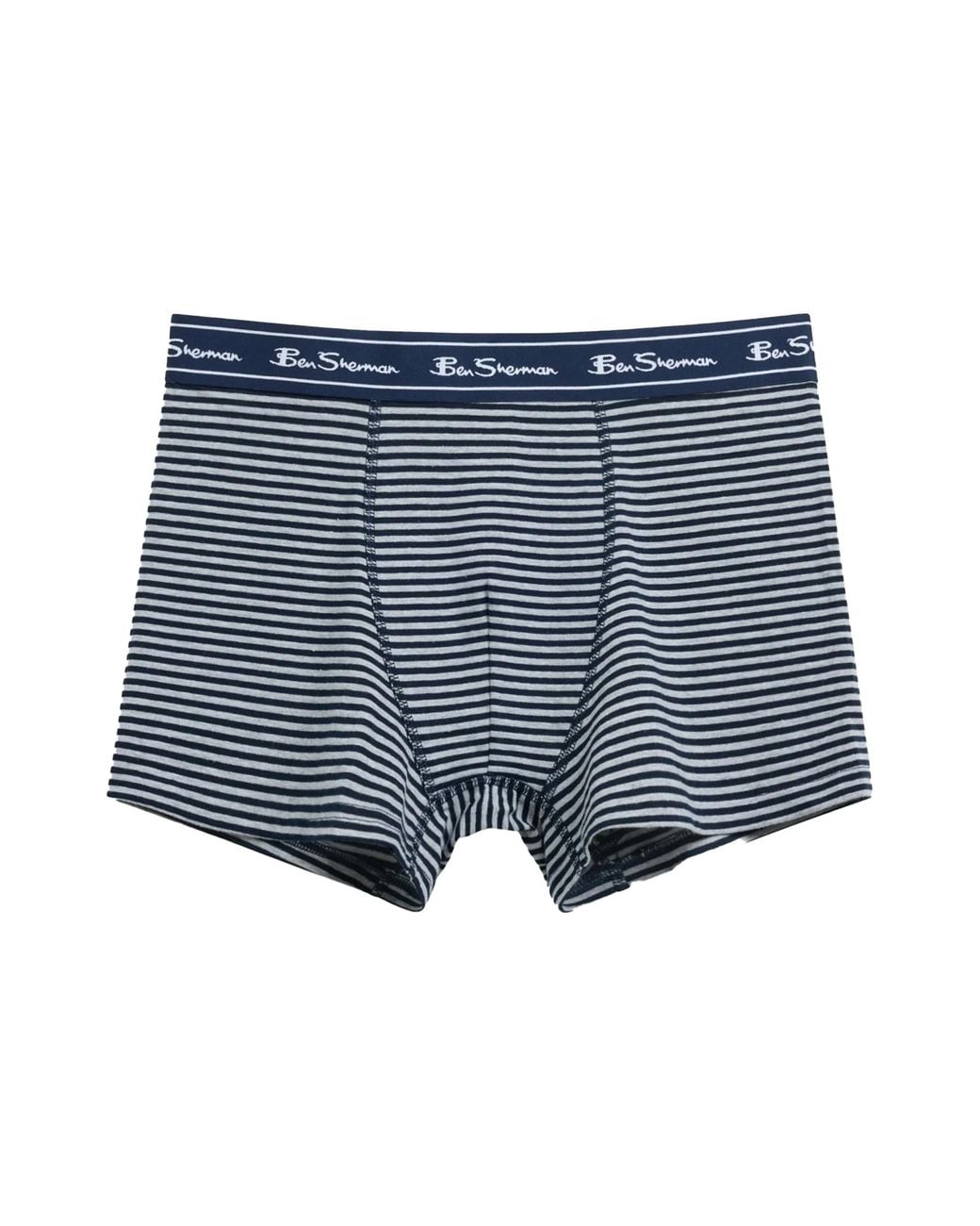 Ben Sherman Blue Signature Striped Modern Boxer Shorts (Pack Of 3) for men