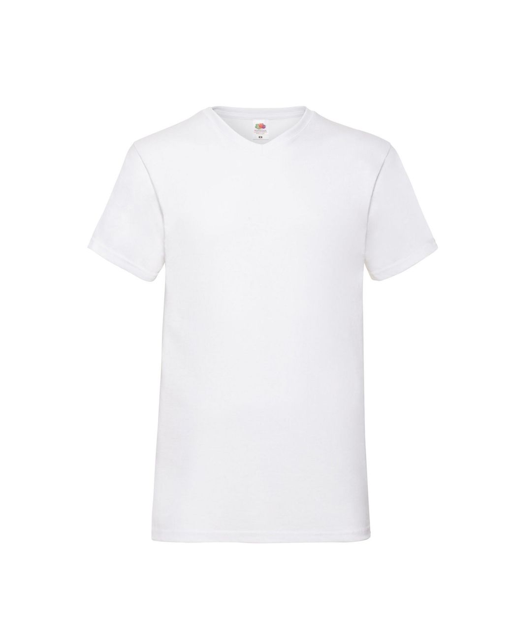 Fruit Of The Loom White Valueweight Plain V Neck T-Shirt Cotton for men