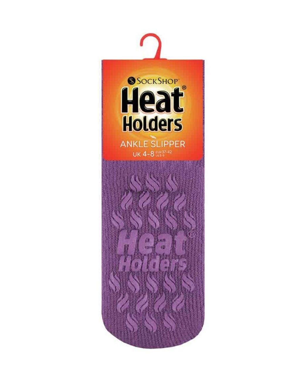 Heat Holders Purple Ladies 2.3 Tog Thermal Low Cut Ankle Slipper Socks