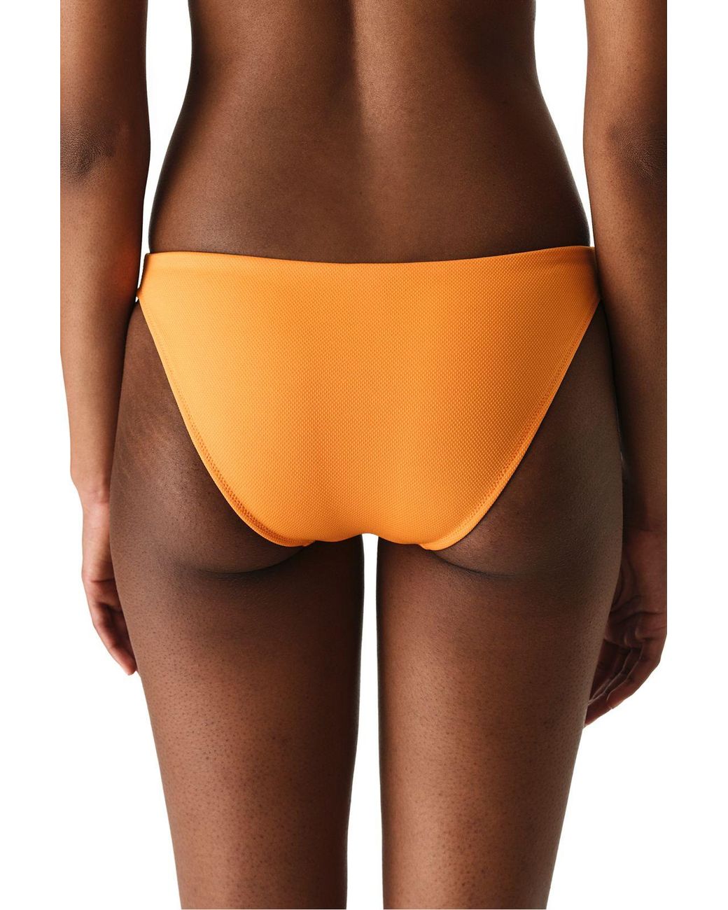 Penti Orange Summer Textured Mid Waist Bikini Bottom