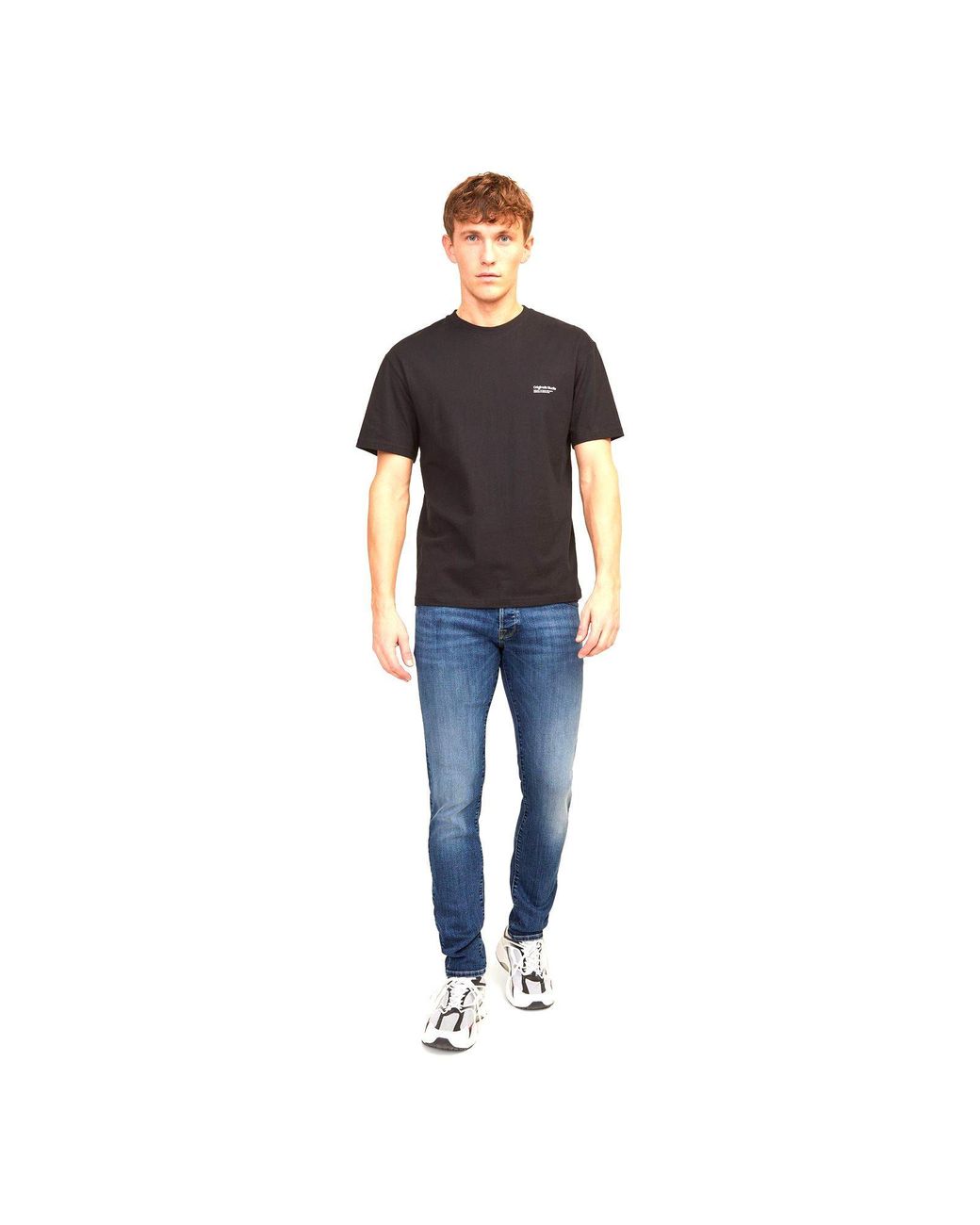 Jack & Jones Blue Glenn Fox Cotton Slim Jeans for men