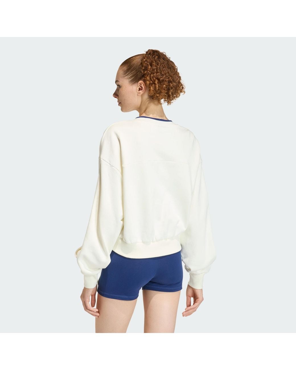 Adidas White Stadium Crew Sweatshirt
