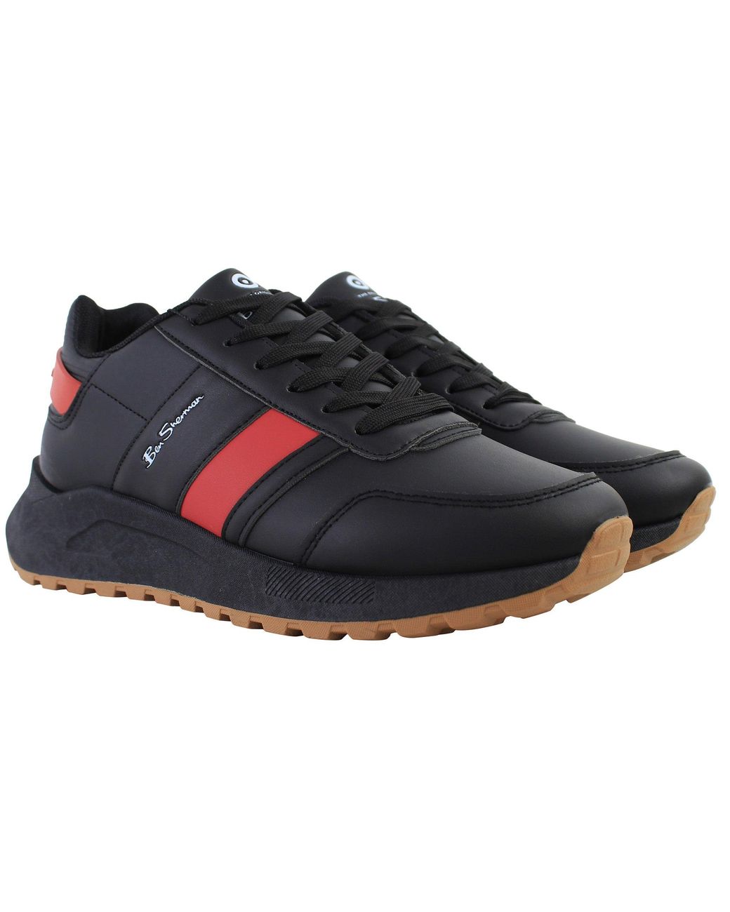 Ben Sherman Black Jackman Retro Trainers for men