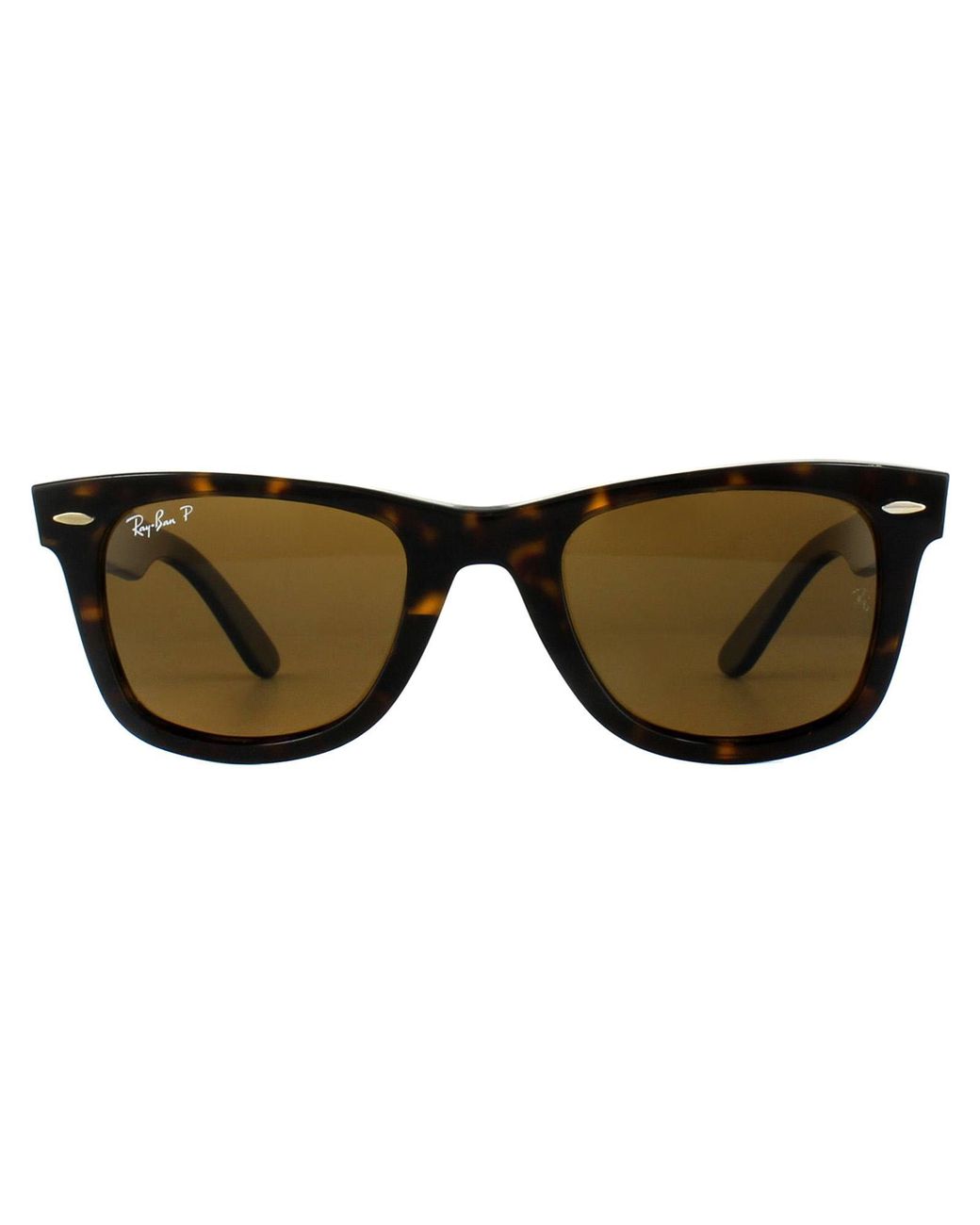 Ray-Ban Brown Rectangle Tortoise Polarized Sunglasses