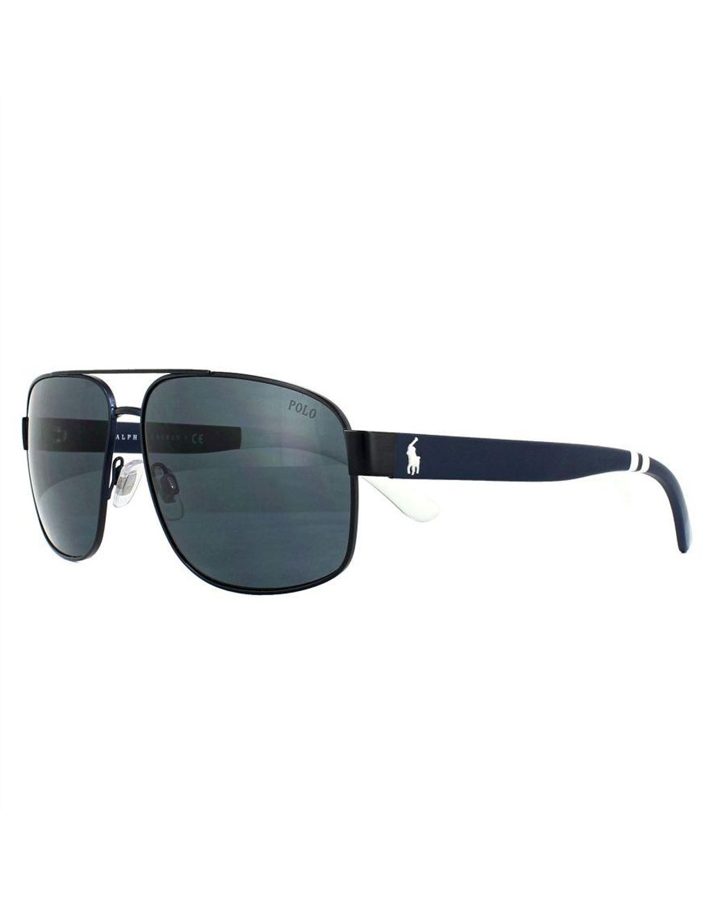 Polo Ralph Lauren Gray Aviator Matt Sunglasses for men