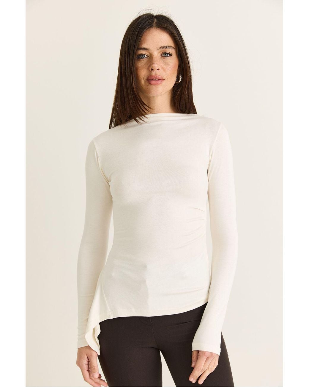 Bianco Lucci Natural Blouse