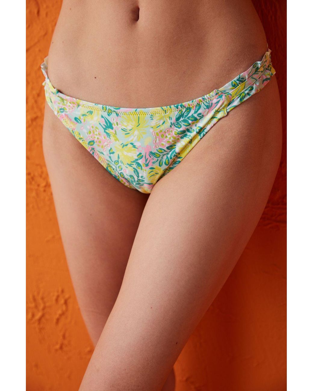 Penti Green Floral Low-Waist Hipster Bikini Bottoms