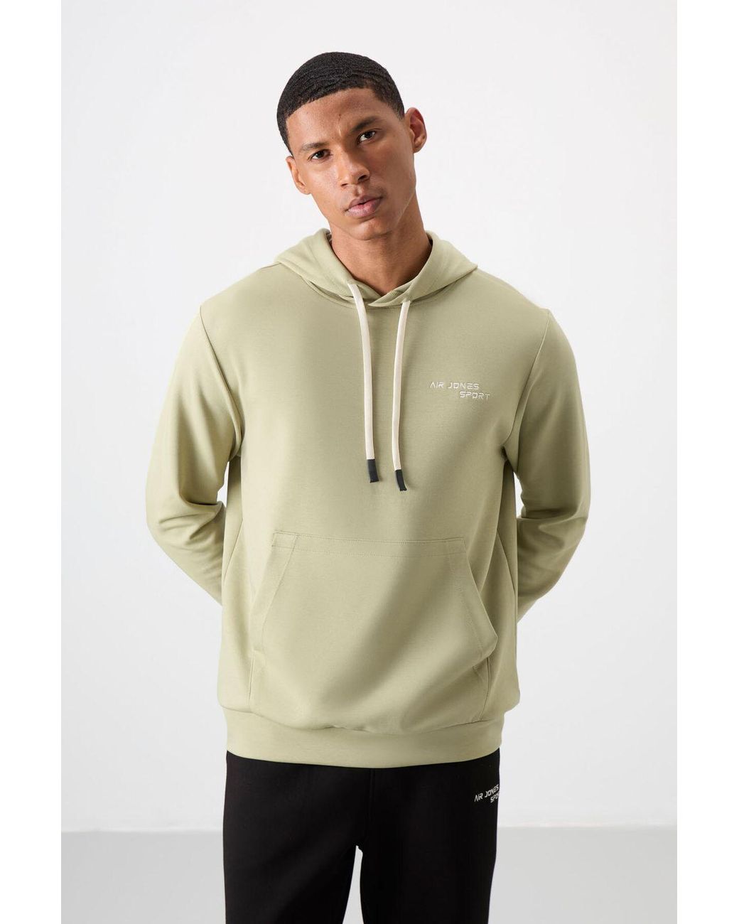 TOMMY LIFE Natural Hooded Sweatshirt And Pants Set for men