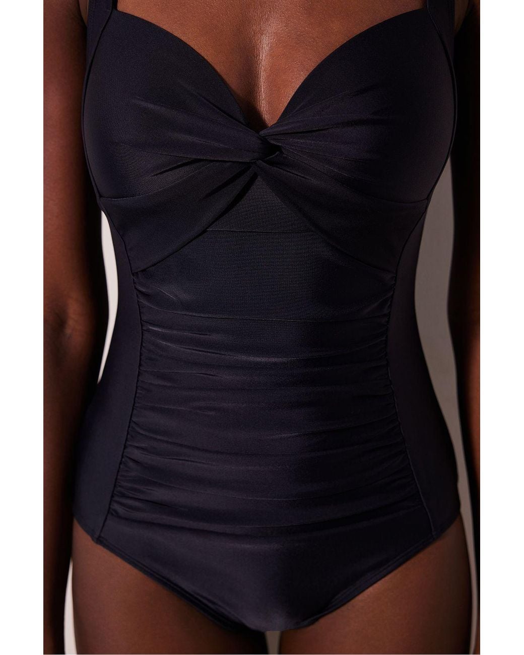 Penti Black Basic Shirred Korseli Swimsuit