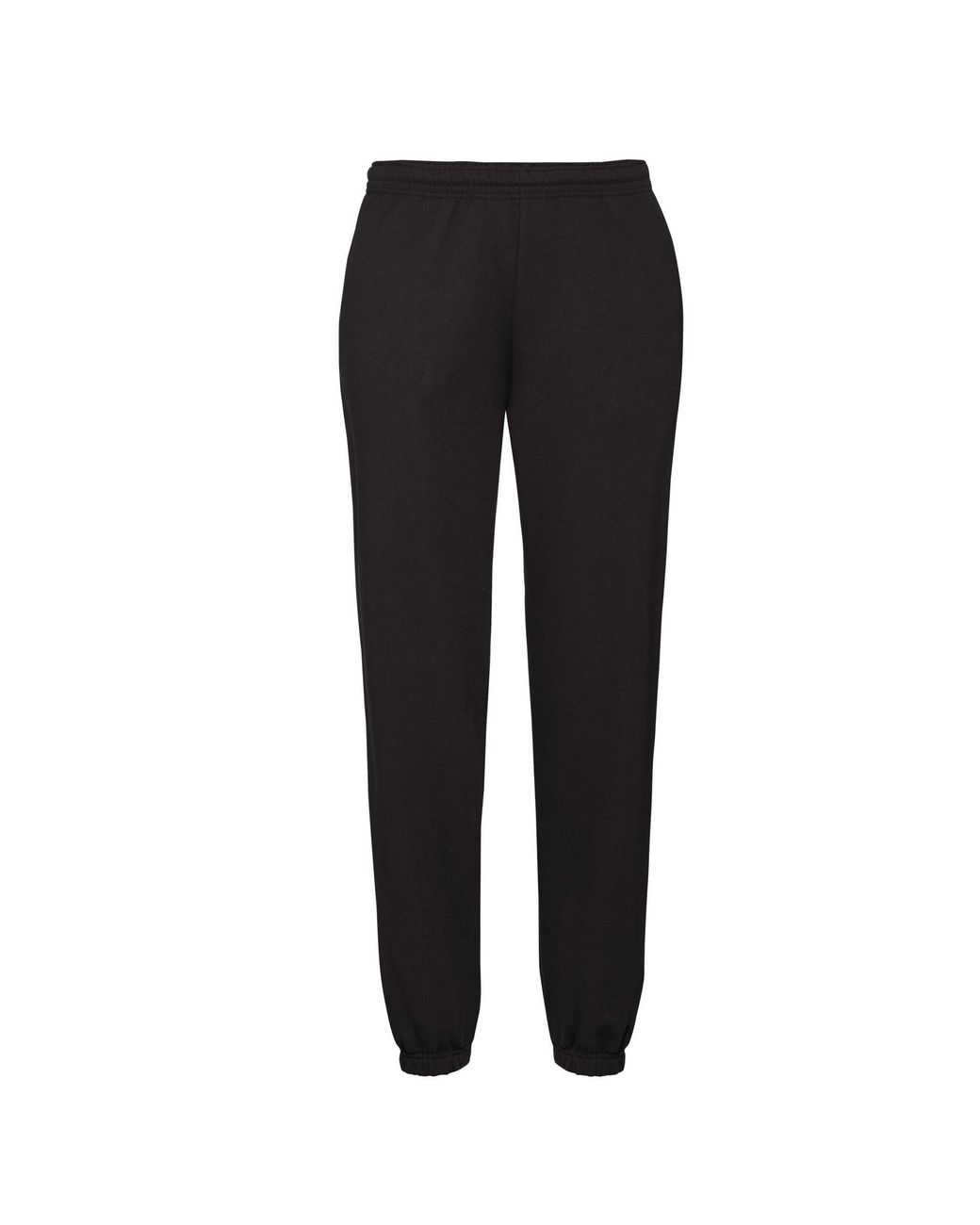 Fruit Of The Loom Black Elasticated Cuff Jogging Bottoms for men
