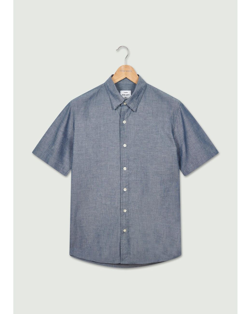 Peter Werth Blue Tenter Ss Shirt for men