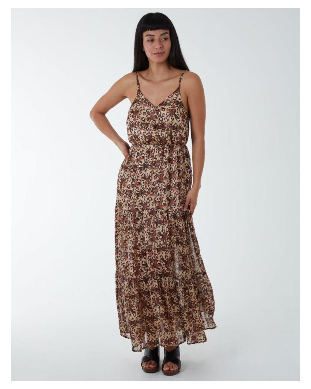 Blue vanilla animal print cheap dress
