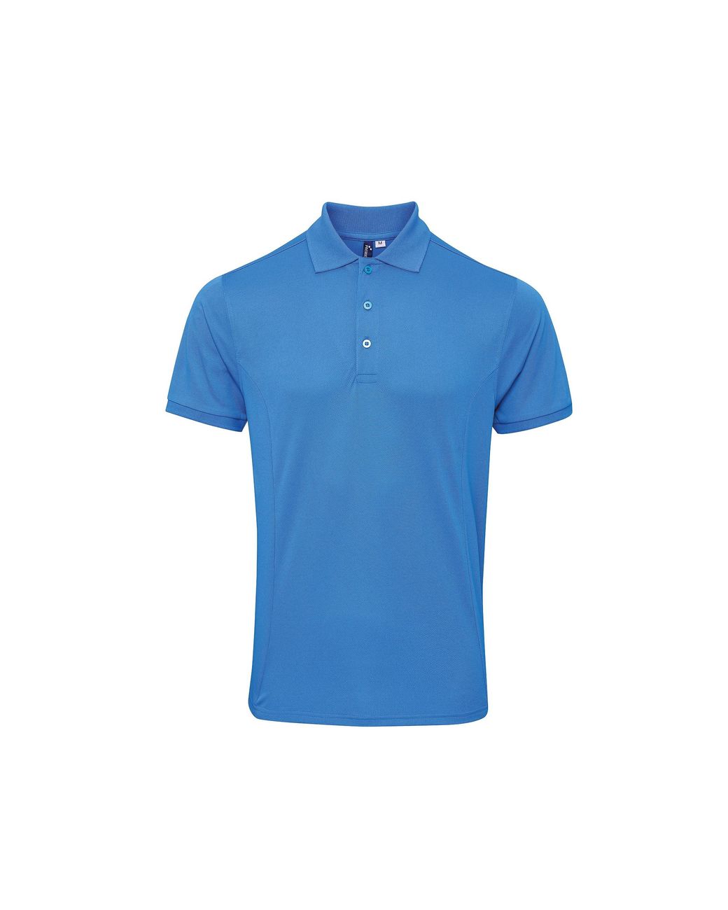 PREMIER Blue Coolchecker Plus Pique Polo With Coolplus for men