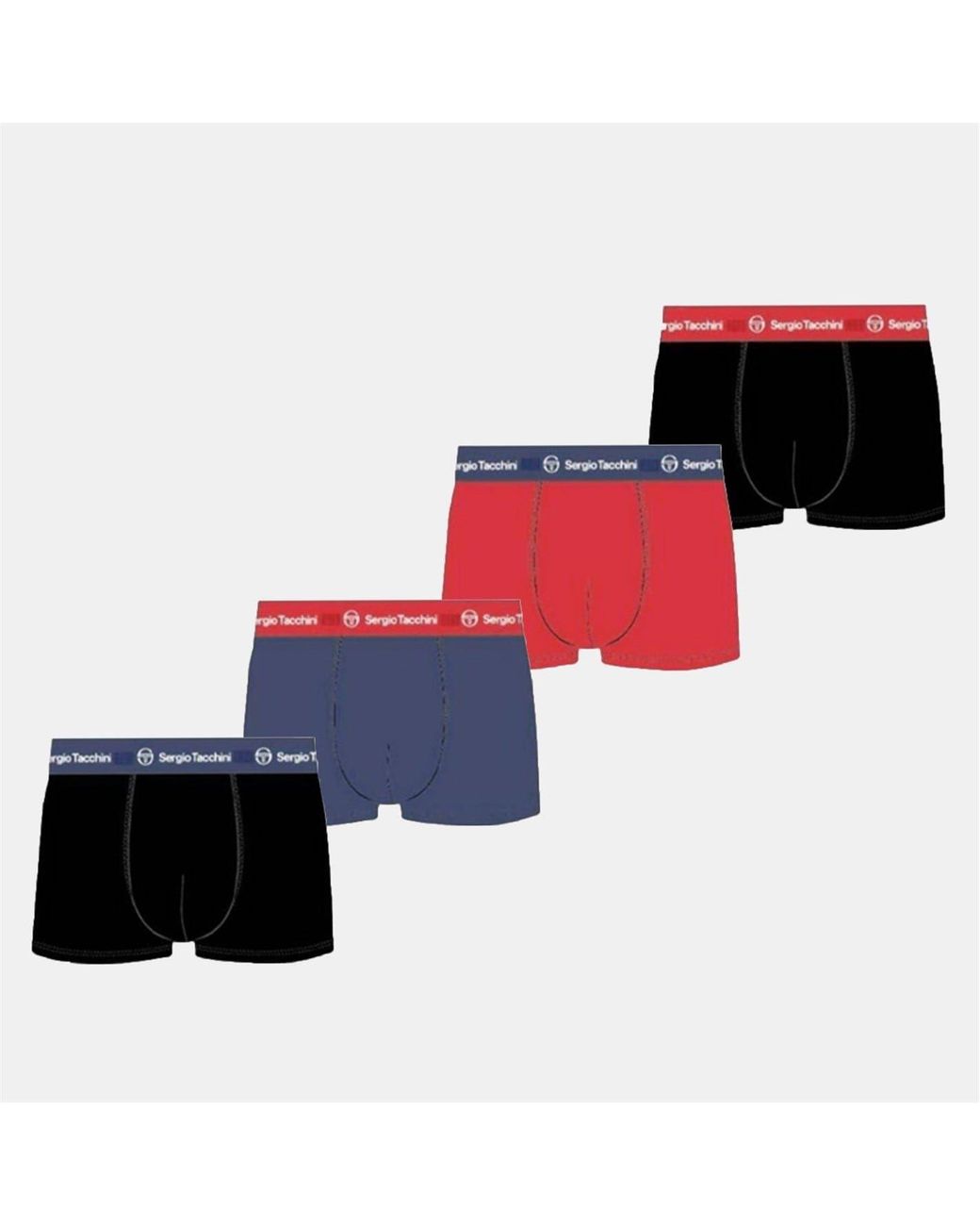 Sergio Tacchini Red 4 Pack Plain Design Boxer Brief for men
