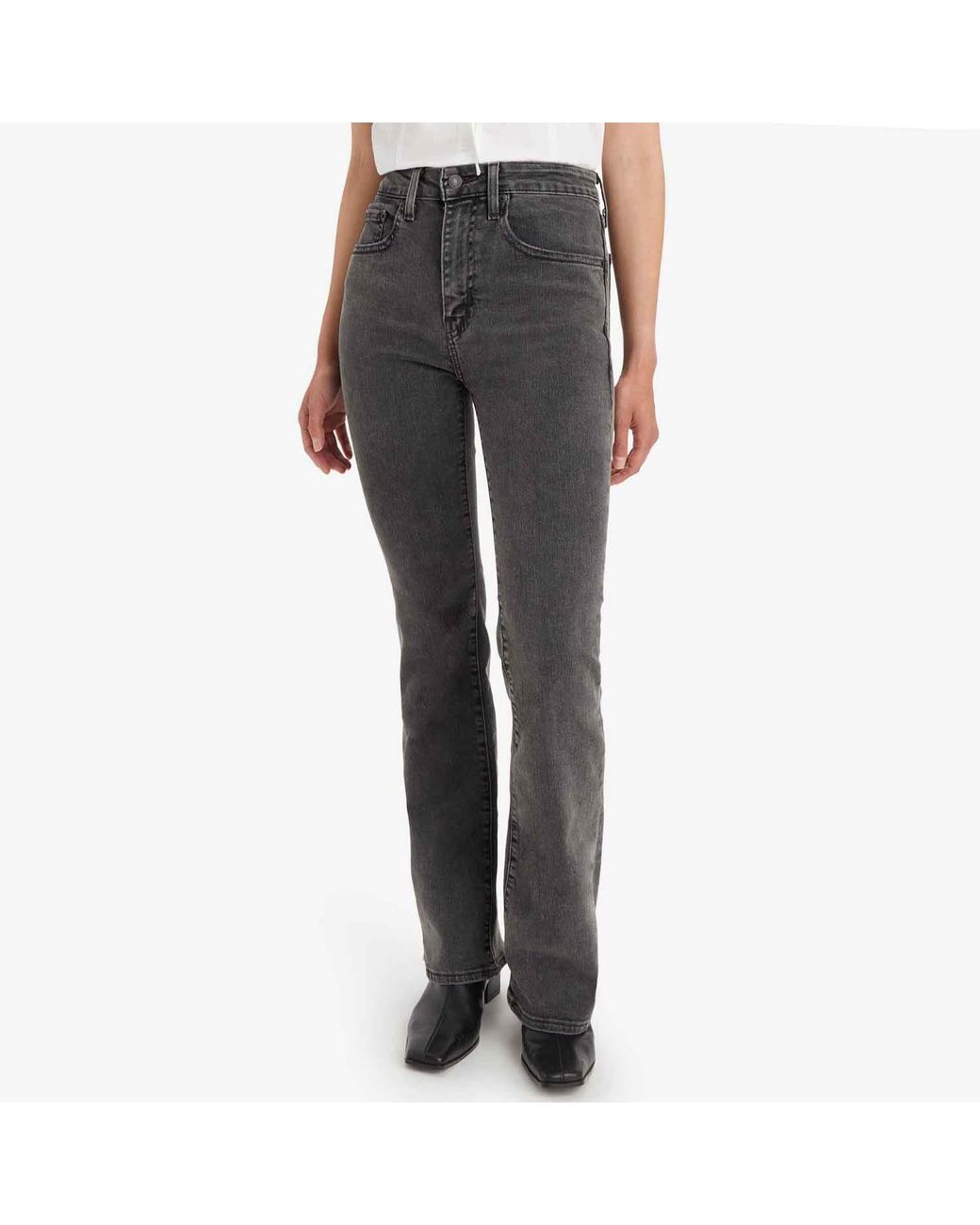 Levi's Gray 726 High Rise Flare Jeans