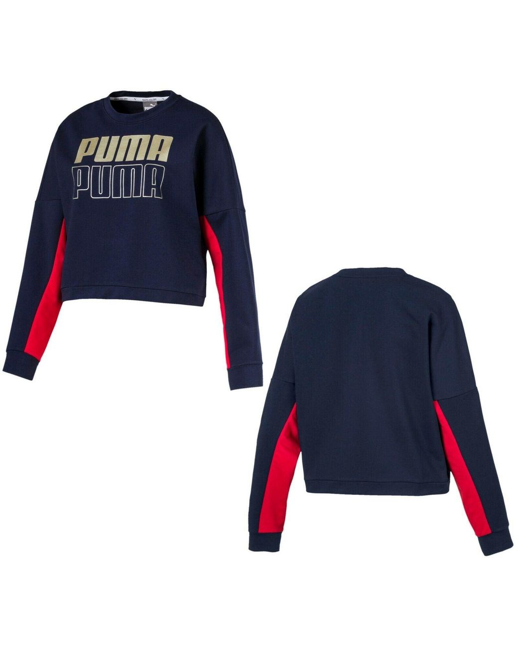 PUMA Blue Sport Cropped Sweatshirt