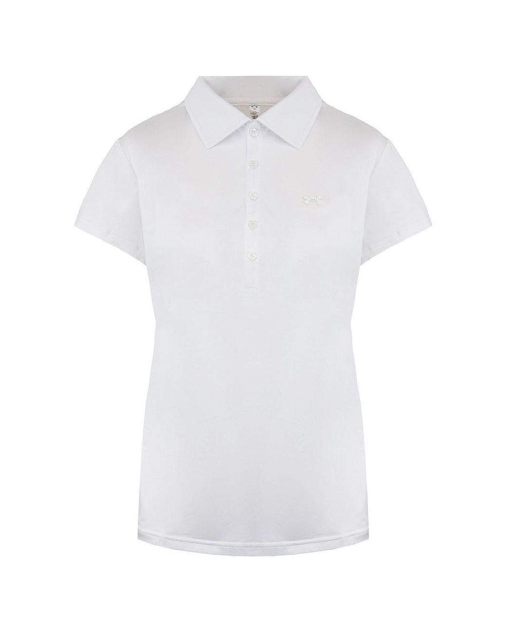 Under Armour White Golf Heatgear Short Sleeve Polo Shirt 1272336 100