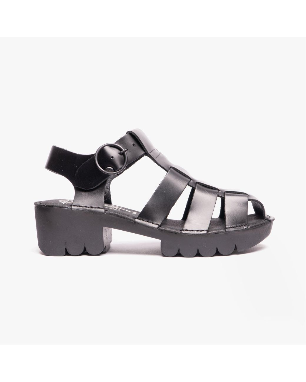 Fly London Black Emme511Fly Ladies Fisherman Sandals