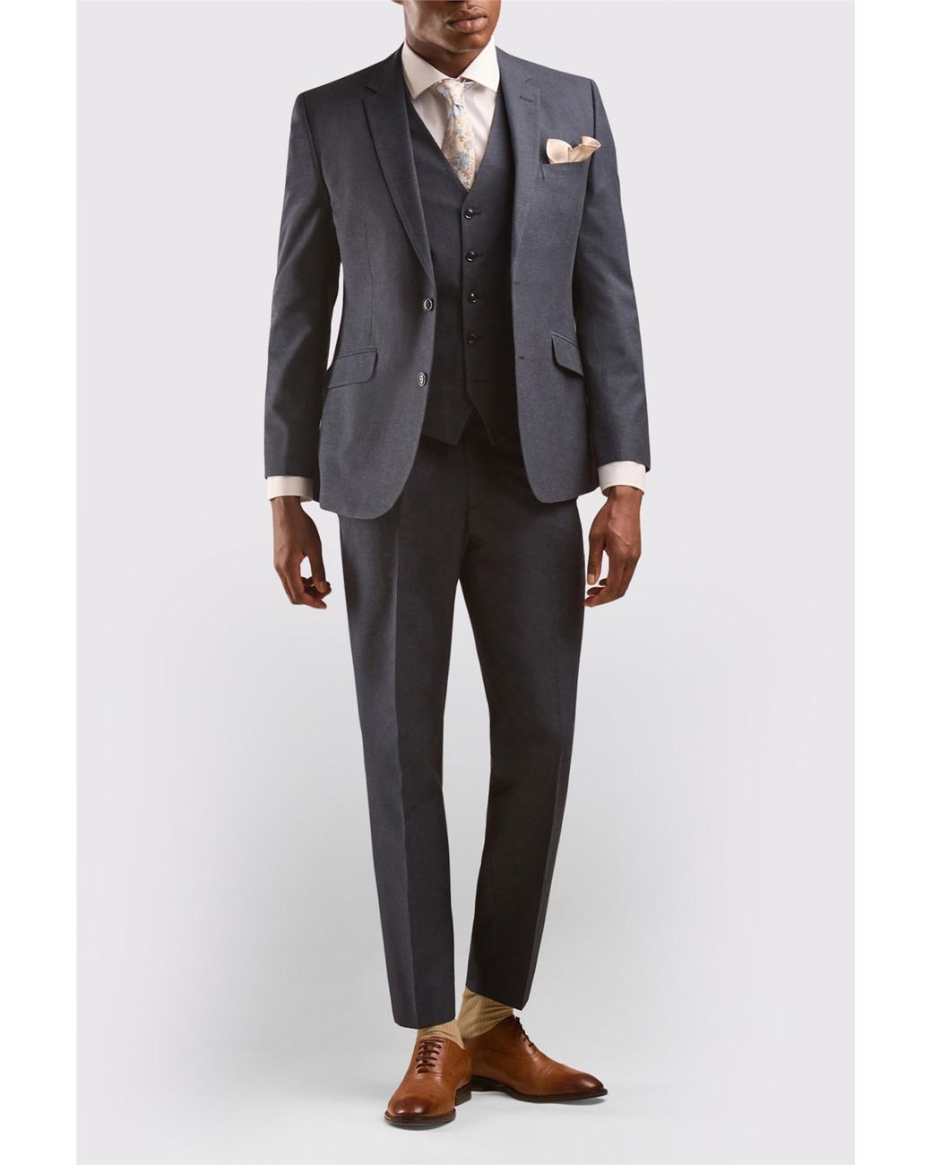 Scott Black Single Breasted Long Sleeve Two Button Tailored Suit Jacket for men