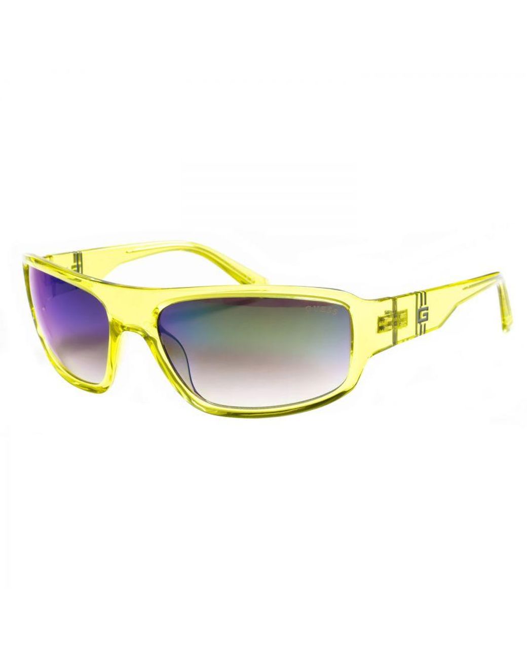 Guess Yellow Acetate Sunglasses With Rectangular Shape Gu00080