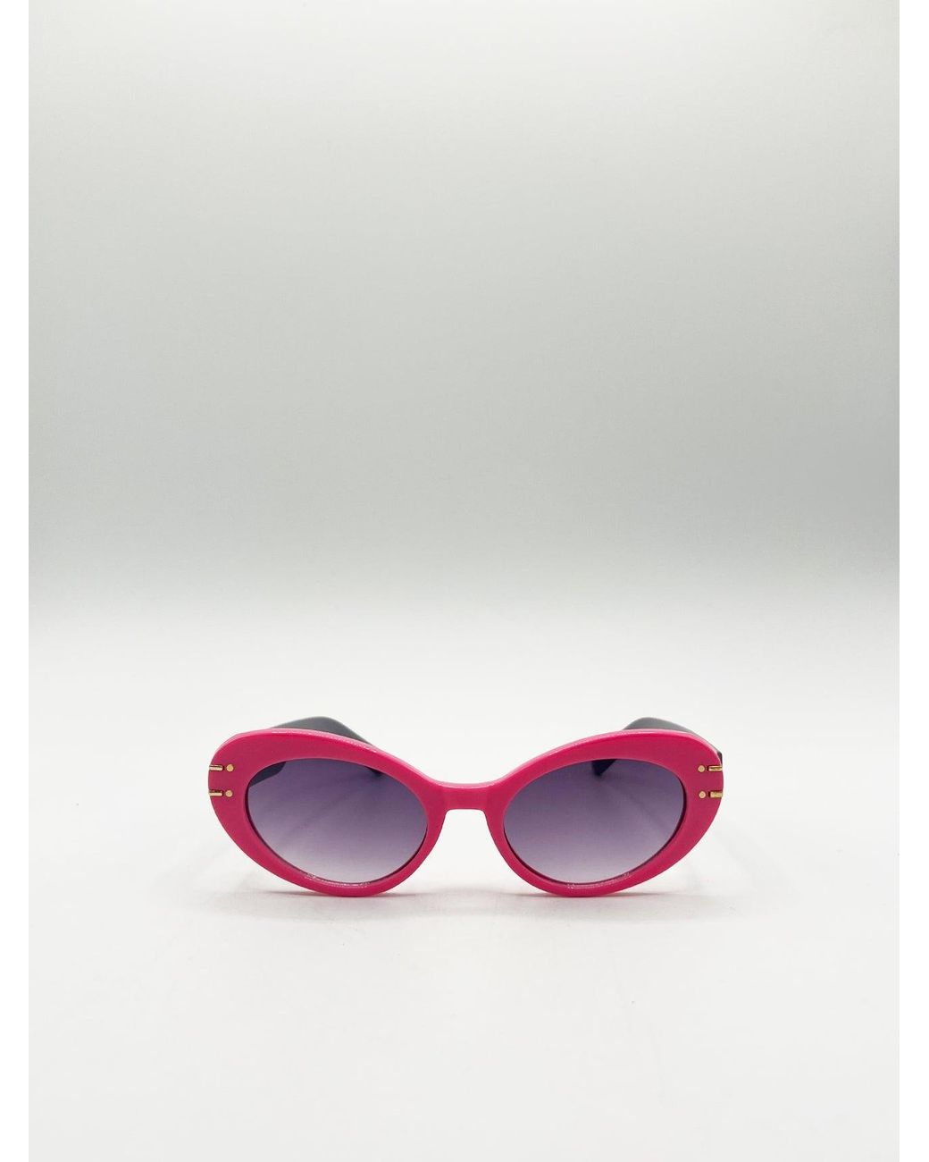 SVNX Pink Oval Cat-Eye Sunglasses