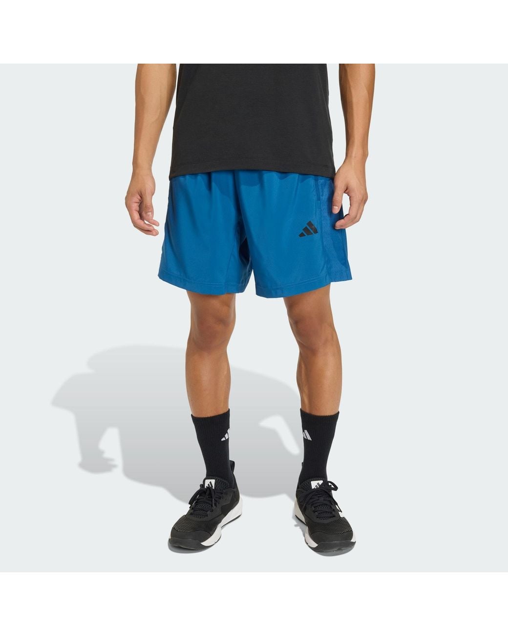 Adidas Originals Blue Workout Essentials Base Woven Short for men