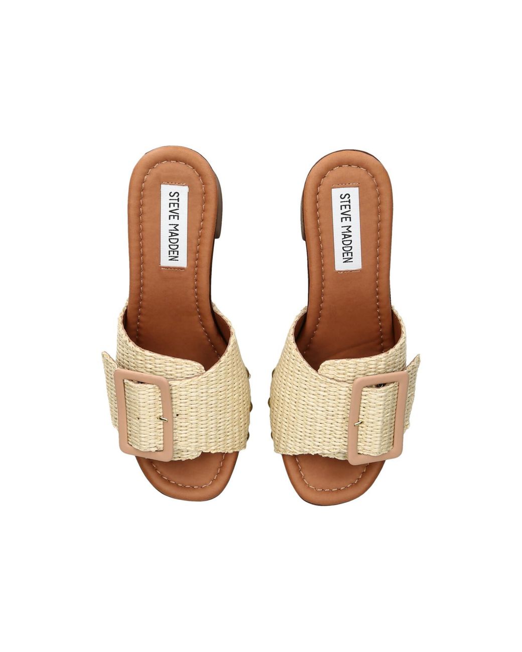 Steve Madden Brown Marlena Raffia Sandals