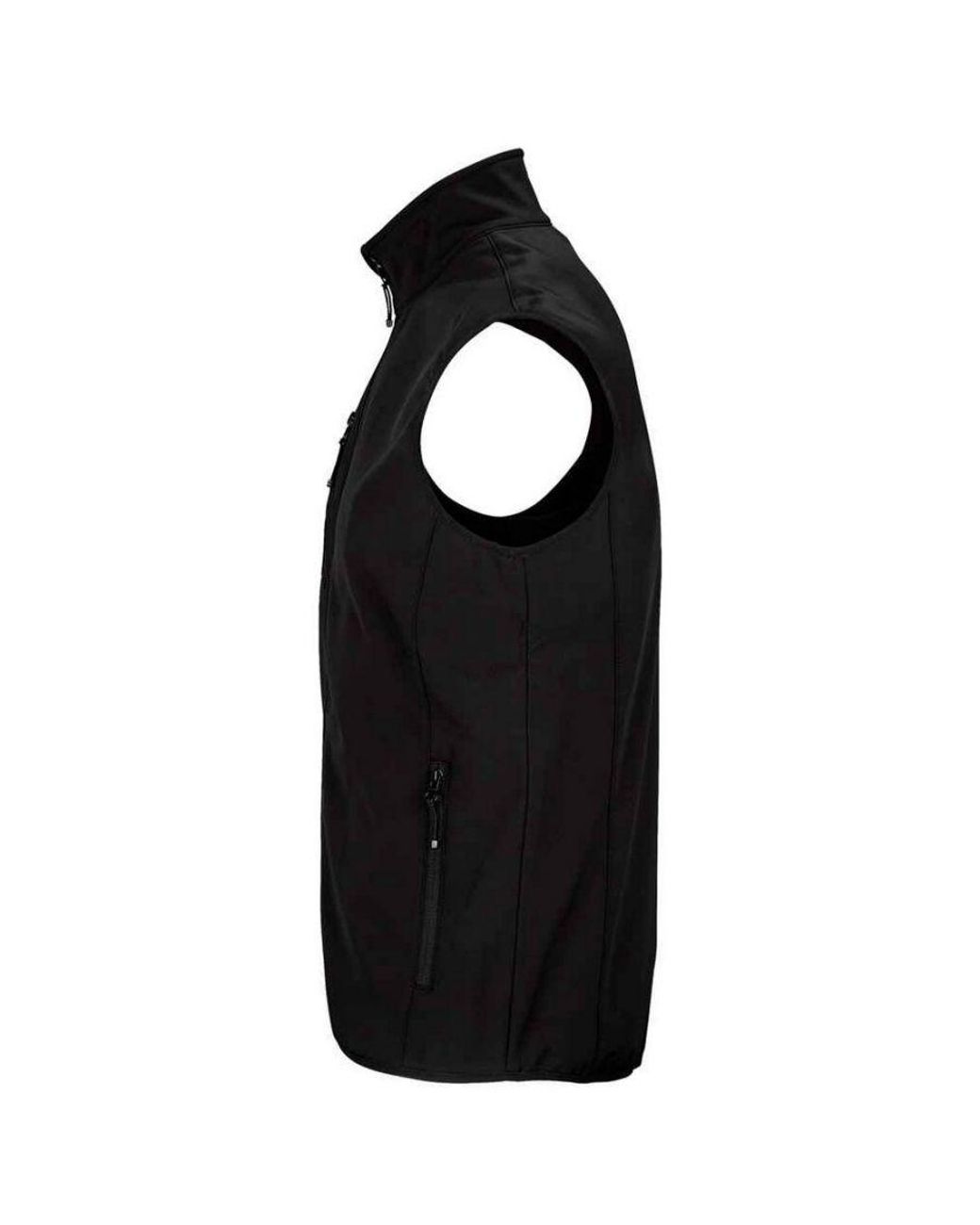 Sol's Black Falcon Softshell Recycled Body Warmer for men