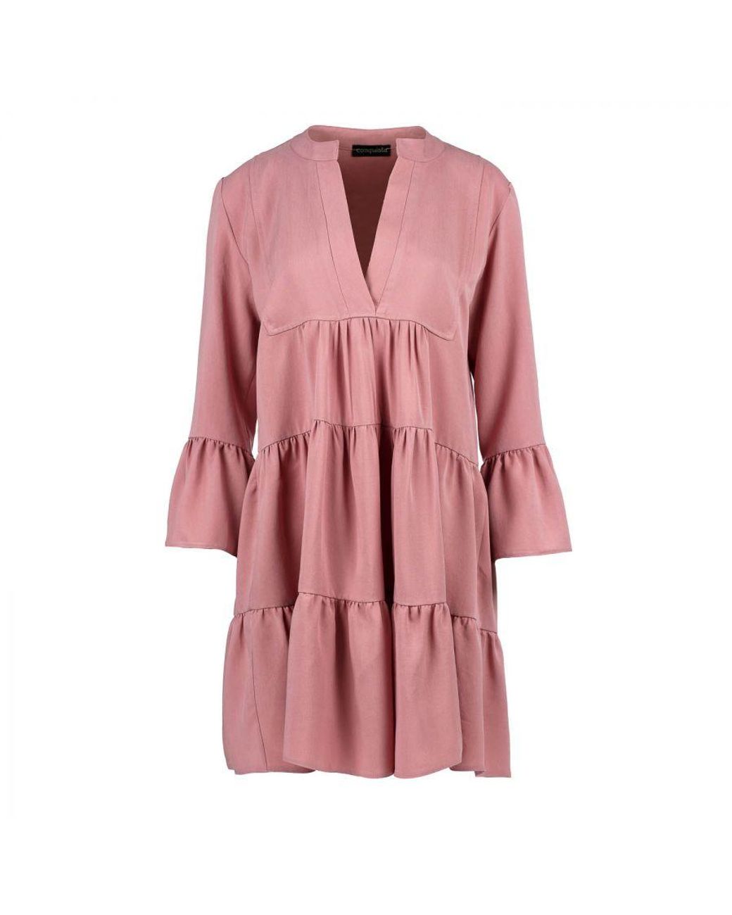 Conquista Pink Dark Loose A Line Dress