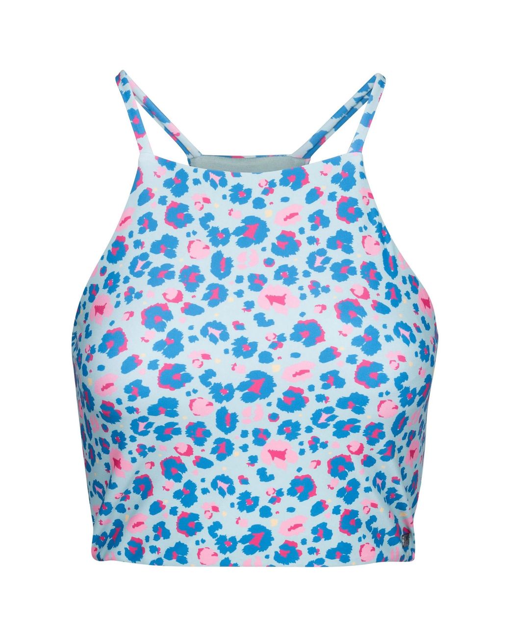 Trespass Blue Ladies Harlow Leopard Print Swim Top (Light Sage)