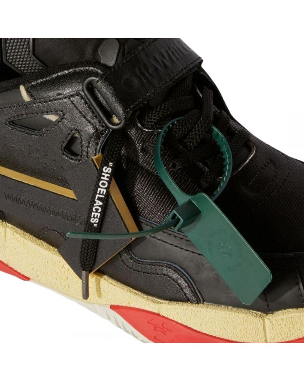 Off-White c/o Virgil Abloh Black Low Top Puzzle Couture Sneakers