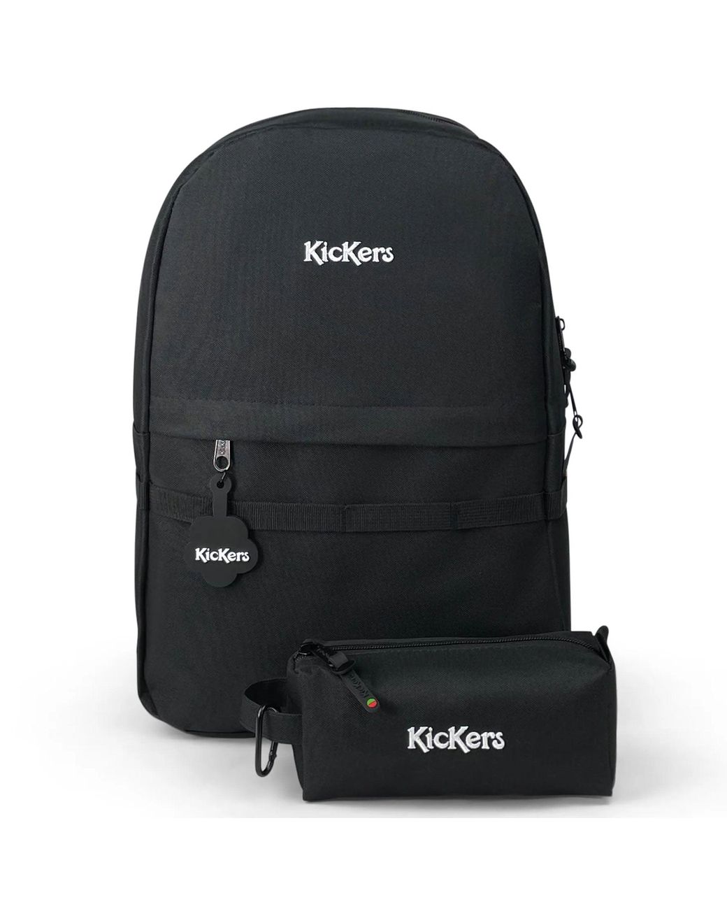 Kickers Black Gemini Backpack With Pencil Case