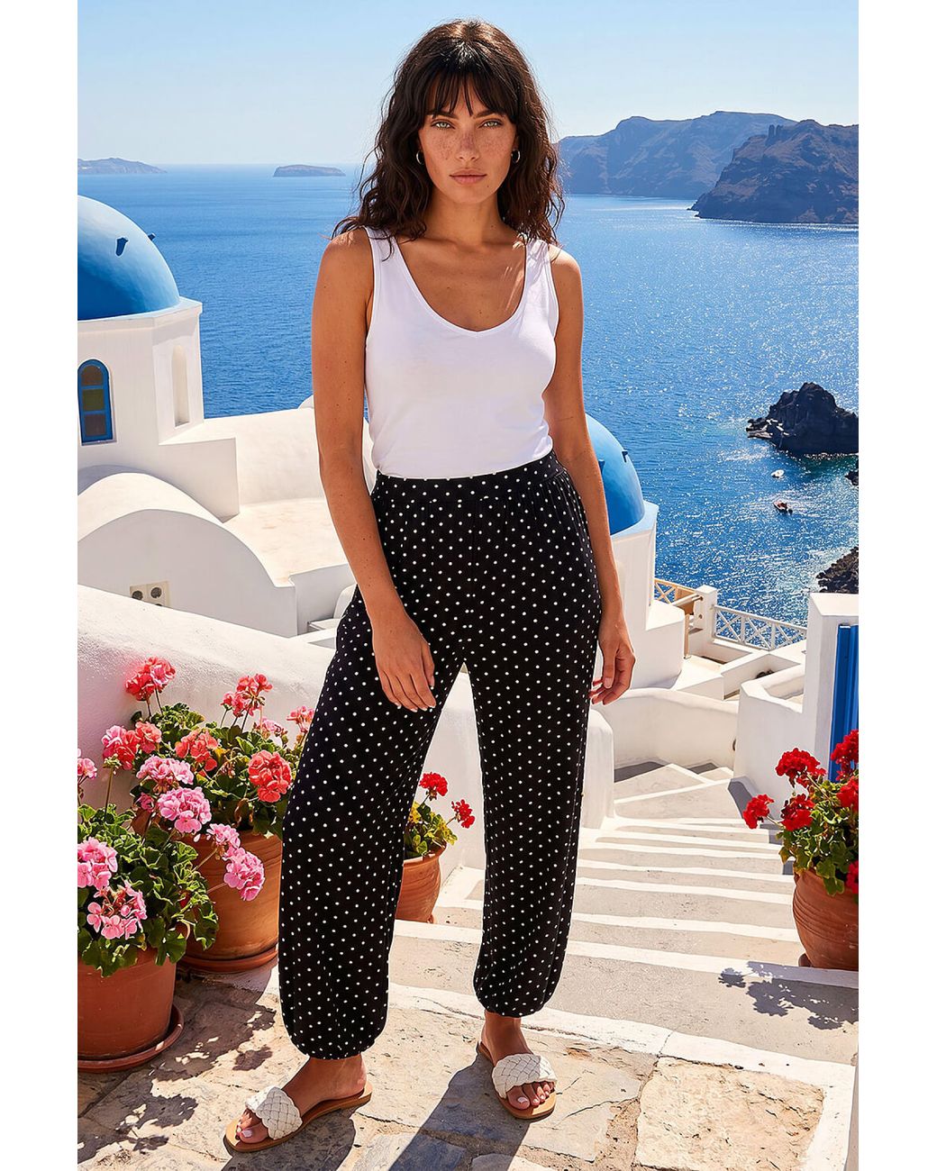 Roman Blue Polka Dot Balloon Trouser