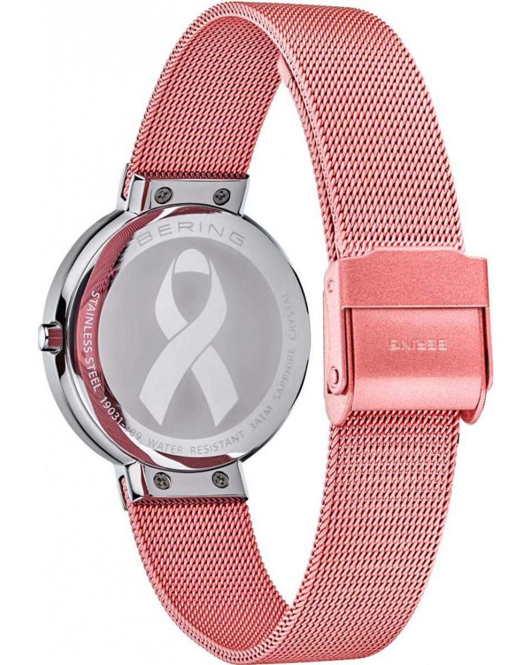 Bering Time Pink 19031-989-Gwp Ladies Classic Watch And Necklace Gift Set