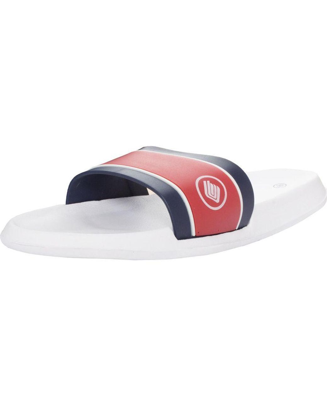 Enzo White Slip On Sliders for men