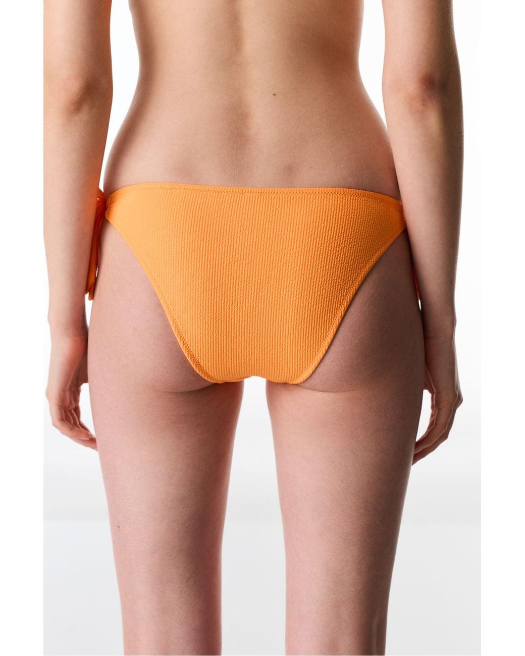 Penti Orange Aisha Textured Mid Waist Bikini Bottom