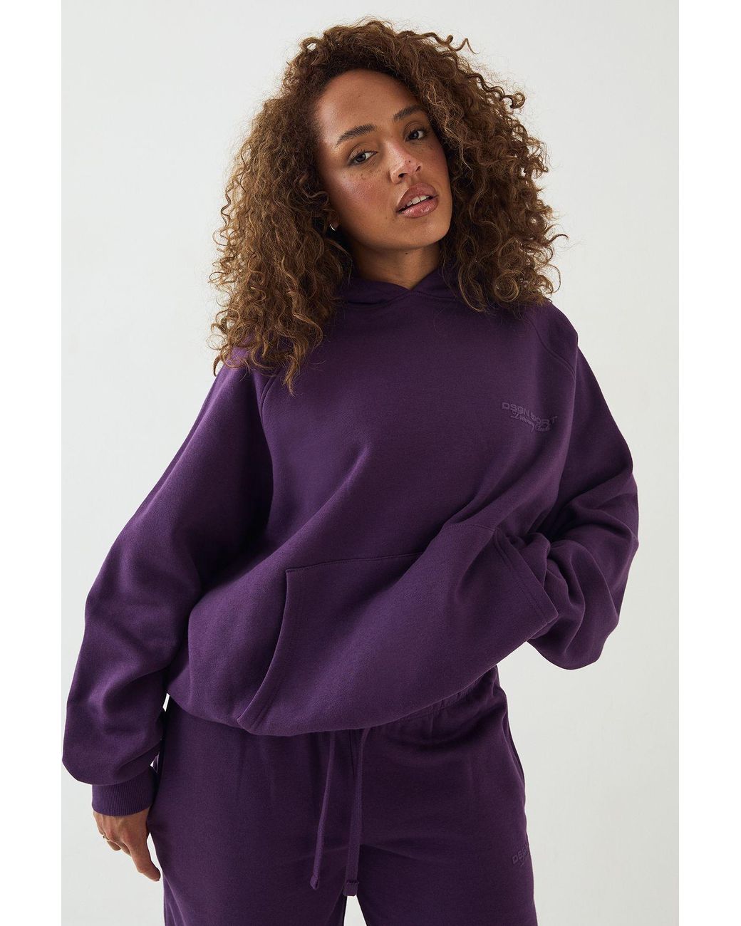 DSGN Studio Purple Sport Training Club Oversized Hoodie