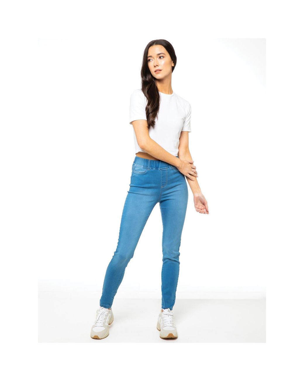 Enzo Blue Skinny Jeggings