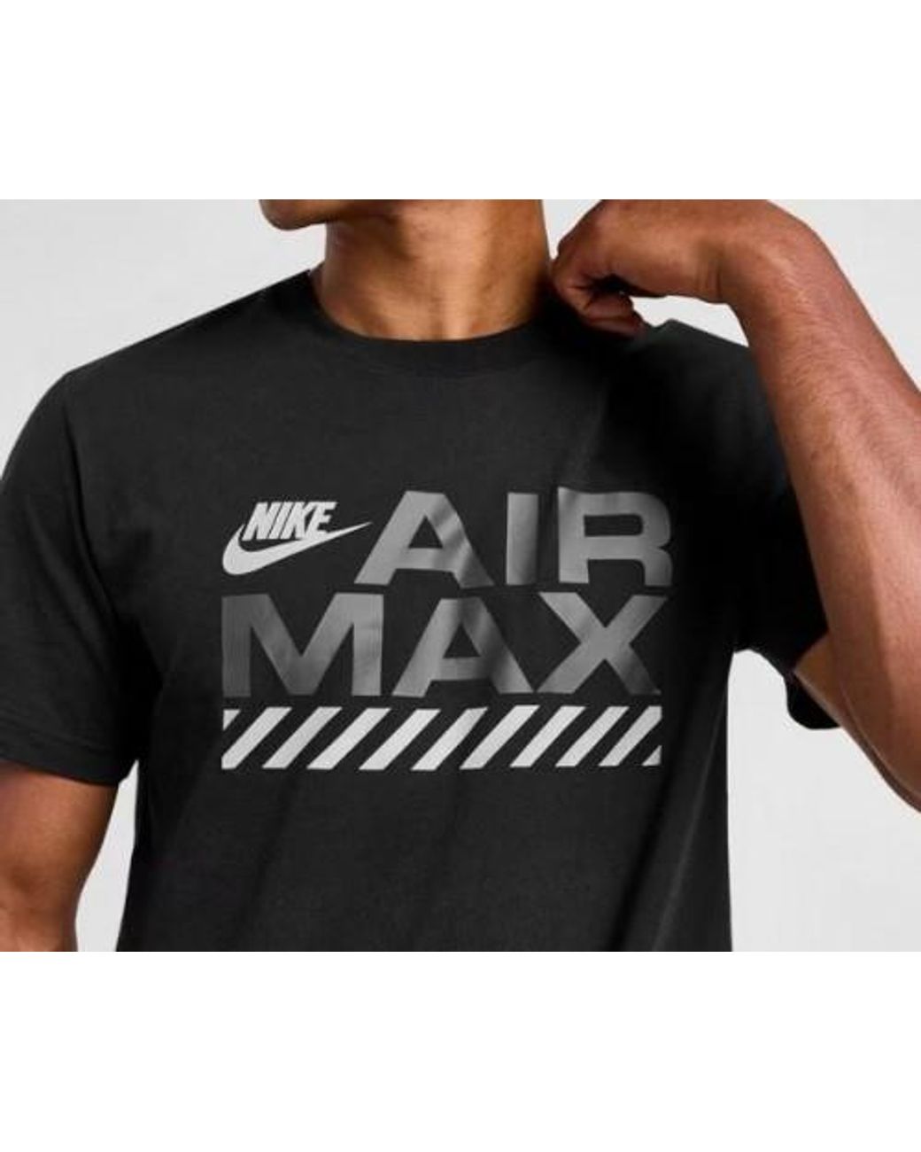 Nike Black Air Max Barcode T Shirt for men
