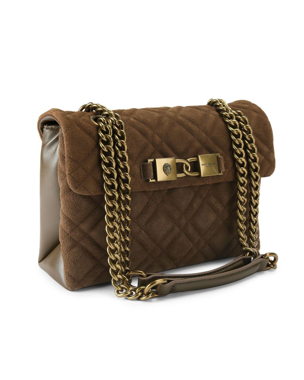 Kurt Geiger Brown Suede Regular Kingsley Bag