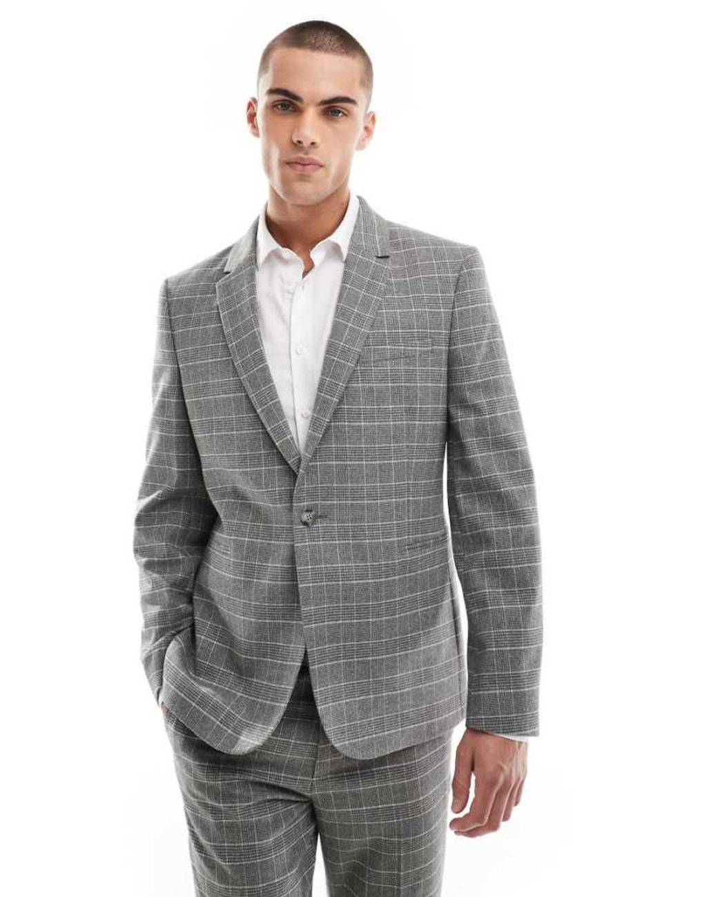 ASOS Gray Slim Suit Jacket for men