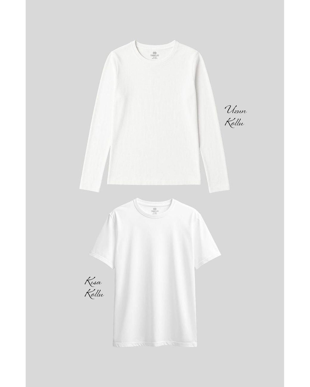 TOMMY LIFE White Cotton Elastane T-Shirt