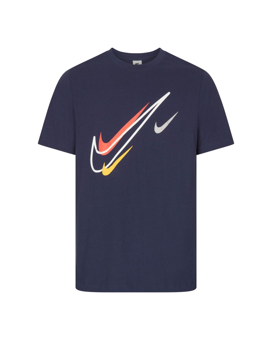 Nike Blue Sportswear Swoosh Logo T-Shirt Cotton for men