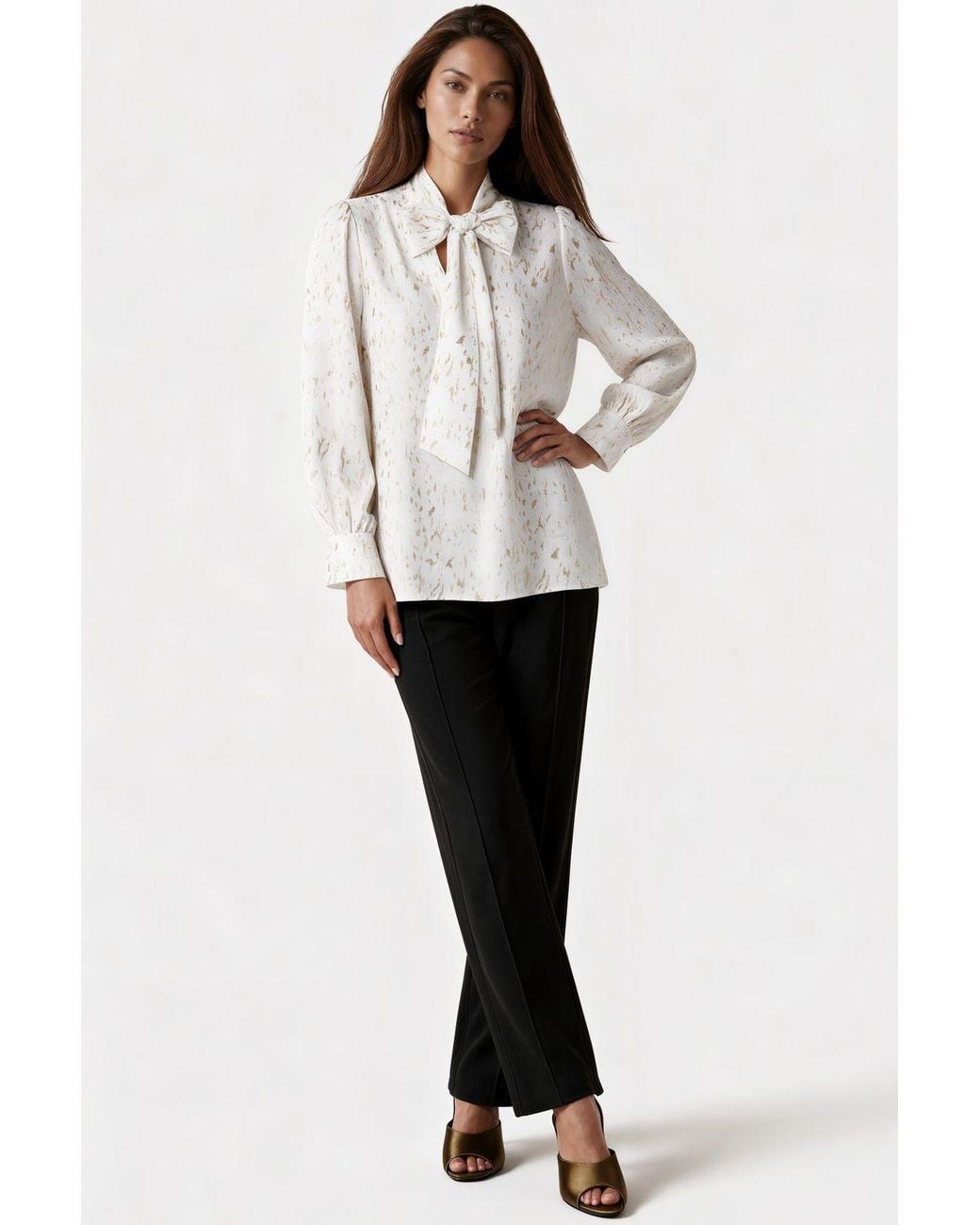 Msn-Collection White Lycra T-Shirt