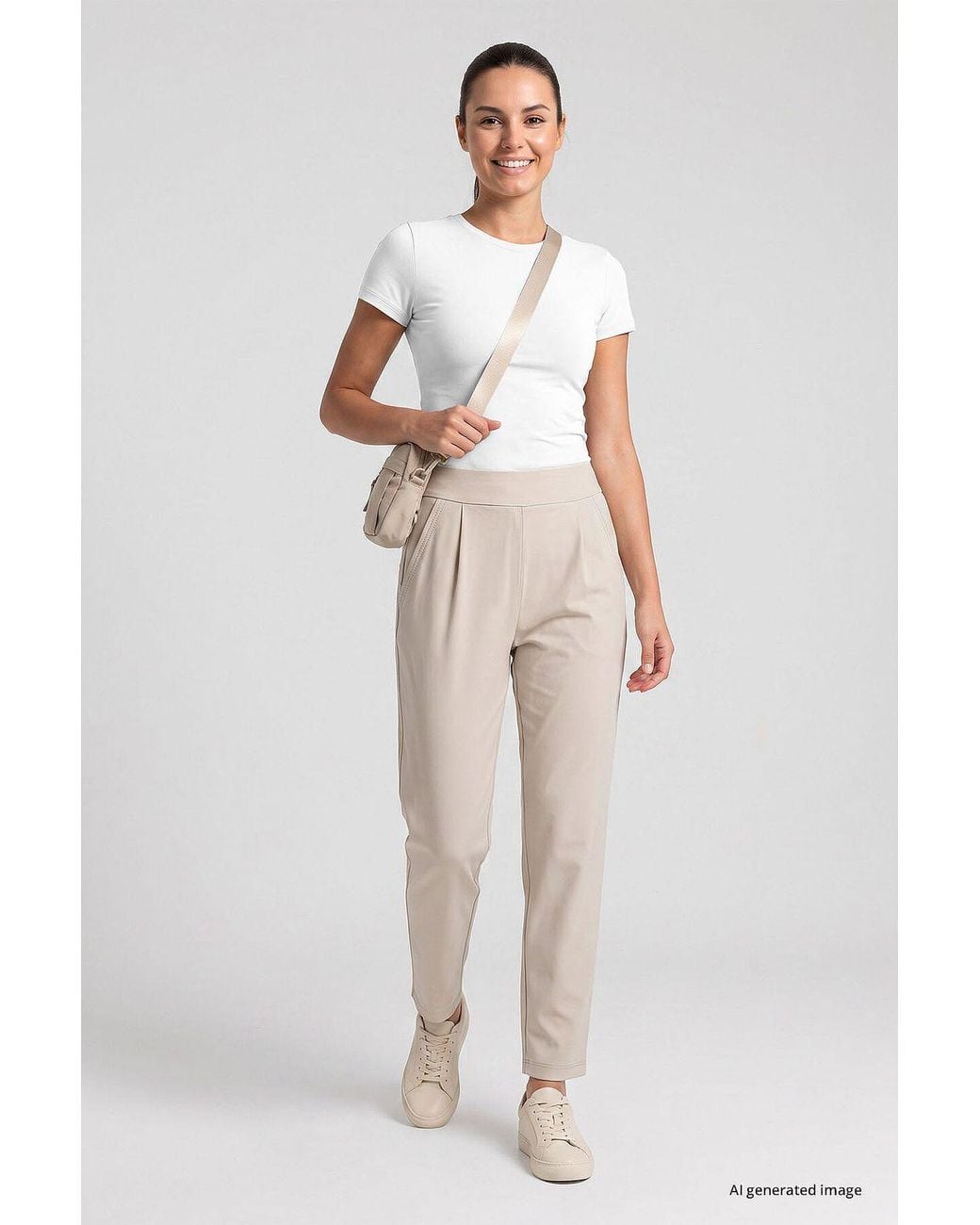 TOMMY LIFE White Straight-Leg Trousers